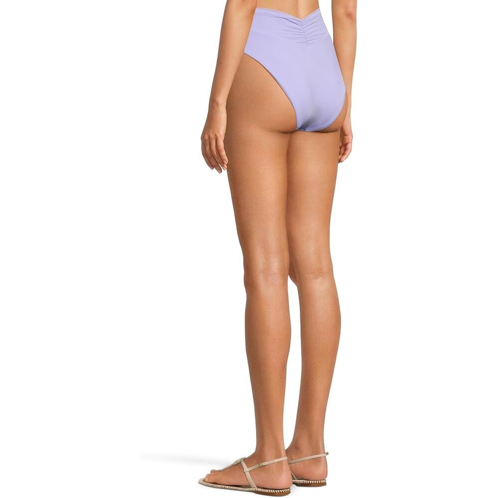 NWT New Becca Womens Small High Waisted Shirred Cheeky Cut Bikini Bottoms - Picture 3 of 4